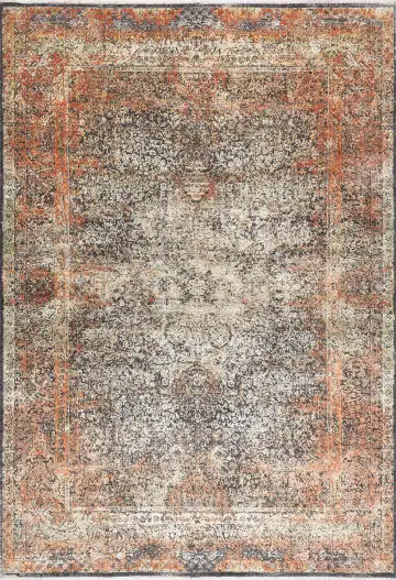 Ковёр Bliss 16565 — оранжевый и кремовый, винтажный рисунок