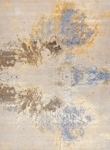 Ковёр Dazzle 16572 — кремовый и голубой, абстрактный рисунок