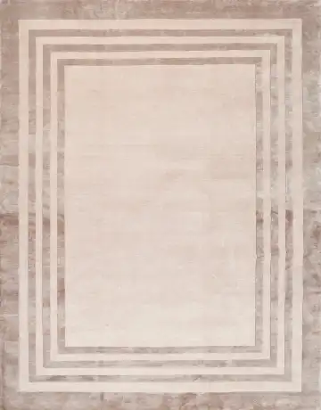 Ковёр Shape 16607 — бежевый и коричневый, с медальоном