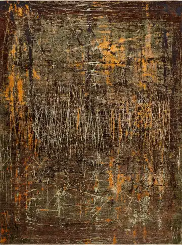 Ковёр Dazzle 16643 — коричневый и жёлтый, абстрактный рисунок