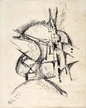 Ковёр Frangulyan 16881 — серый и чёрный, абстрактный рисунок