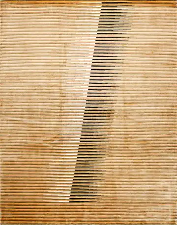 Ковёр Shape 16884 — жёлтый и коричневый, в полоску