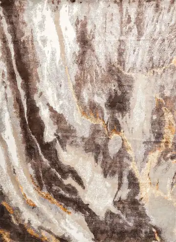 Ковёр Dazzle 16885 — коричневый и белый, абстрактный рисунок