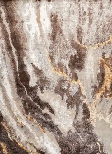 Ковёр Dazzle 16886 — коричневый и белый, абстрактный рисунок
