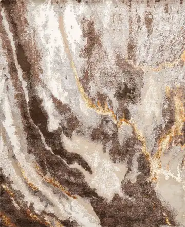Ковёр Dazzle 16887 — коричневый и белый, абстрактный рисунок