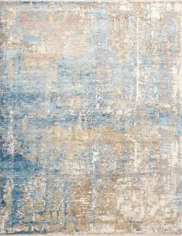 Ковёр Dazzle 16897 — голубой и бежевый, абстрактный рисунок