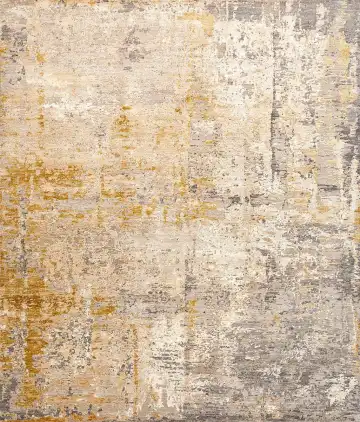 Ковёр Dazzle 16898 — серый и золотистый, абстрактный рисунок