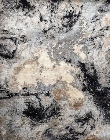 Ковёр Dazzle 16900 — чёрный и белый, абстрактный рисунок
