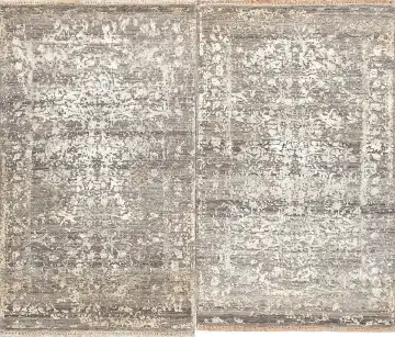 Ковёр Bliss 16915 — серый и белый, винтажный рисунок