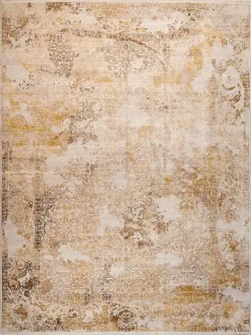 Ковёр Illusion 16924 — кремовый и золотистый, винтажный рисунок