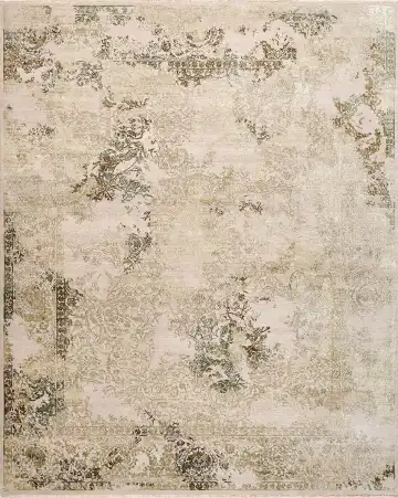 Ковёр Illusion 16941 — кремовый и коричневый, с медальоном