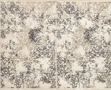 Ковёр Illusion 16954 — кремовый и чёрный, сюжетный рисунок