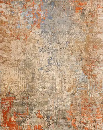 Ковёр Dazzle 16980 — бежевый и оранжевый, винтажный рисунок