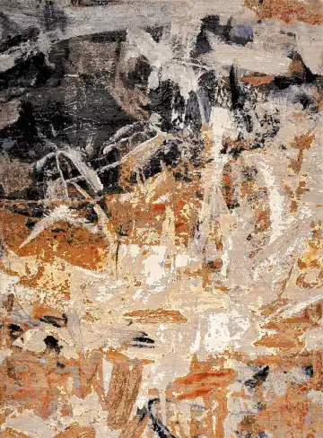 Ковёр Dazzle 16981 — кремовый и оранжевый, абстрактный рисунок