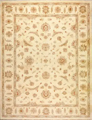 Ковёр Чуби 1780 — кремовый и оранжевый, растительный рисунок