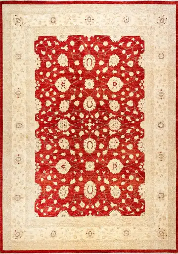 Ковёр Чуби 1781 — красный и кремовый, растительный рисунок