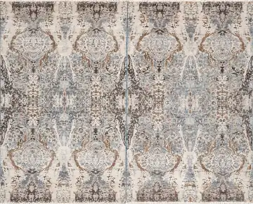 Ковёр Dazzle 17014 — бежевый и коричневый, с медальоном