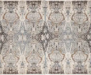 Ковёр Dazzle 17015 — бежевый и коричневый, с медальоном