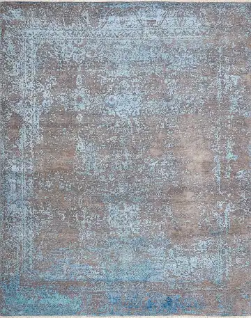 Ковёр Bliss 17045 — коричневый и бирюзовый, абстрактный рисунок
