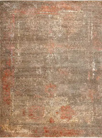Ковёр Bliss 17046 — красный и бежевый, абстрактный рисунок