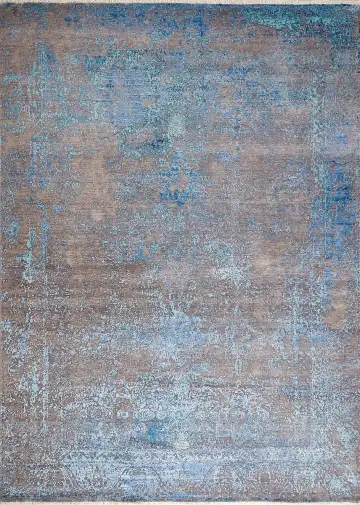 Ковёр Bliss 17047 — коричневый и голубой, абстрактный рисунок