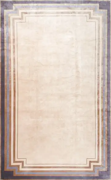 Ковёр Shape 17066 — синий и коричневый, с медальоном