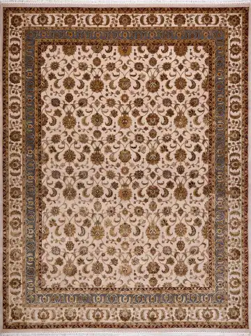 Ковёр Агра 17185 — бежевый и коричневый, растительный рисунок