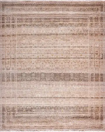 Ковёр Bliss 17224 — бежевый и коричневый, геометрический рисунок