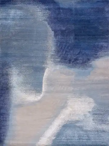 Ковёр Dazzle 17321 — синий и белый, абстрактный рисунок