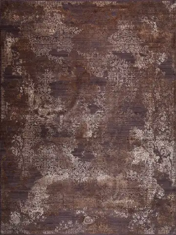 Ковёр Illusion 17330 — коричневый и белый, винтажный рисунок
