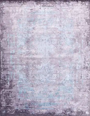 Ковёр Bliss 17370 — фиолетовый и голубой, винтажный рисунок
