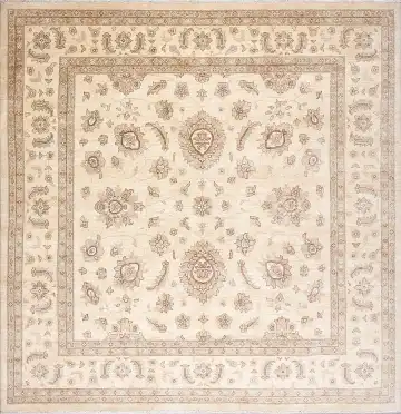 Ковёр Чуби 17400 — кремовый и коричневый, восточный орнамент
