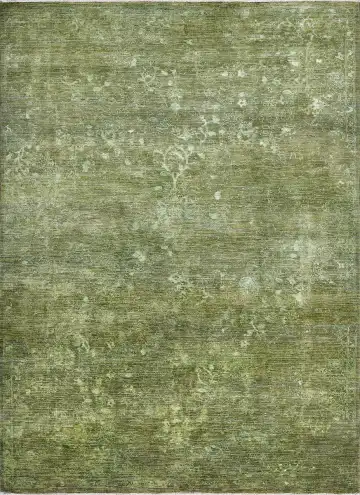 Ковёр Bliss 17486 — зелёный и кремовый, абстрактный рисунок