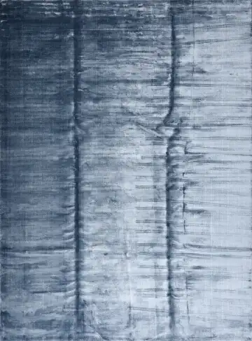 Ковёр Mono 17587 — синий и белый, винтажный рисунок