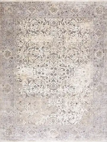 Ковёр Bliss 17643 — кремовый и серый, восточный орнамент