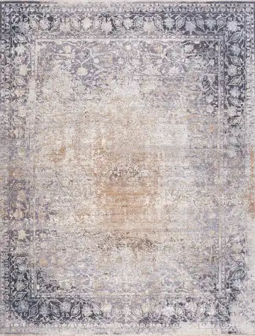 Ковёр Bliss 17648 — кремовый и синий, винтажный рисунок