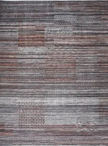Ковёр Dazzle 17670 — красный и серый, в полоску