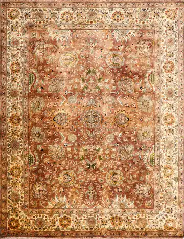 Ковёр Агра 17806 — красный и кремовый, растительный рисунок