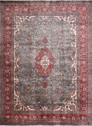 Ковёр Агра 17808 — голубой и красный, восточный орнамент
