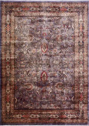 Ковёр Агра 17811 — коричневый и красный, винтажный рисунок