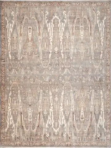 Ковёр Bidjar 17836 — коричневый и кремовый, восточный орнамент