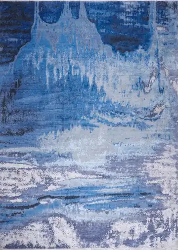 Ковёр Dazzle 17868 — синий и белый, винтажный рисунок