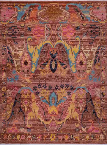 Ковёр Bidjar 17917 — красный и жёлтый, восточный орнамент