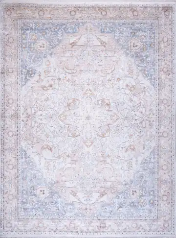Ковёр Bliss 17954 — кремовый и голубой, восточный орнамент