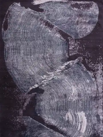Ковёр Dazzle 17956 — чёрный и серый, абстрактный рисунок