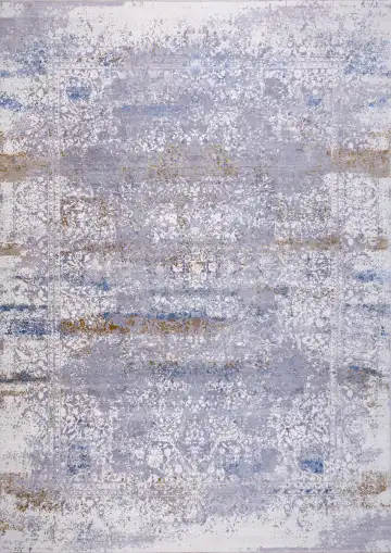 Ковёр Bliss 17966 — серый и синий, винтажный рисунок
