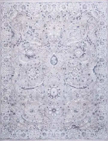 Ковёр Bliss 17967 — серый и голубой, винтажный рисунок