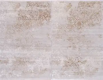 Ковёр Illusion 17976 — кремовый и золотистый, винтажный рисунок