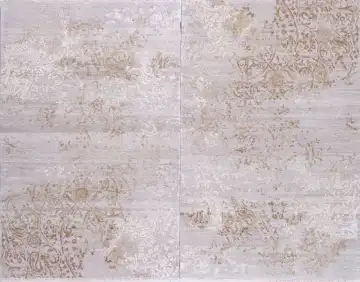 Ковёр Illusion 17977 — кремовый и золотистый, с медальоном