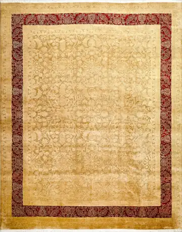 Ковёр Агра 1818 — красный и кремовый, растительный рисунок